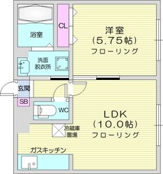 リバーサイドN24の物件間取画像